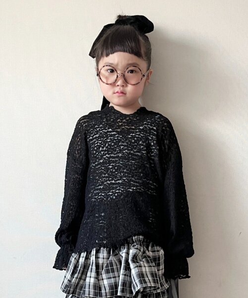 CIAOPANIC TYPY（チャオパニックティピー）の「【KIDS】ストレッチレースフーディー（Tシャツ/カットソー・キッズ・オフホワイト/ブラック・LARGE/MEDIUM/SMALL/XX-LARGE/X-LARGE）」の13枚目の写真