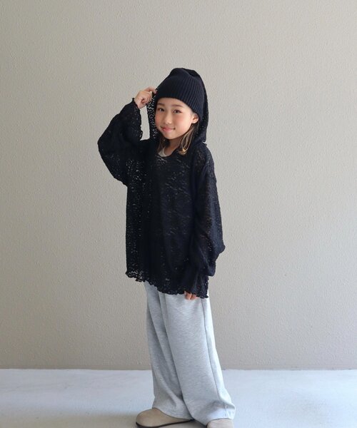 CIAOPANIC TYPY（チャオパニックティピー）の「【KIDS】ストレッチレースフーディー（Tシャツ/カットソー・キッズ・オフホワイト/ブラック・LARGE/MEDIUM/SMALL/XX-LARGE/X-LARGE）」の18枚目の写真