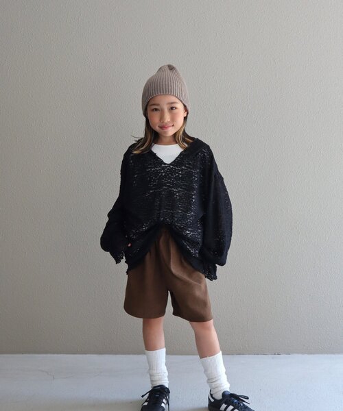 CIAOPANIC TYPY（チャオパニックティピー）の「【KIDS】ストレッチレースフーディー（Tシャツ/カットソー・キッズ・オフホワイト/ブラック・LARGE/MEDIUM/SMALL/XX-LARGE/X-LARGE）」の19枚目の写真