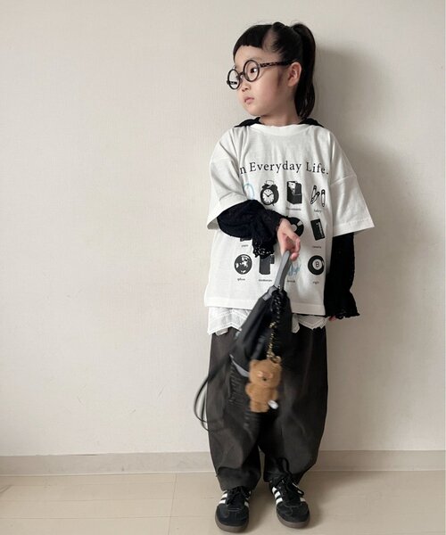 CIAOPANIC TYPY（チャオパニックティピー）の「【KIDS】ストレッチレースフーディー（Tシャツ/カットソー・キッズ・オフホワイト/ブラック・LARGE/MEDIUM/SMALL/XX-LARGE/X-LARGE）」の21枚目の写真