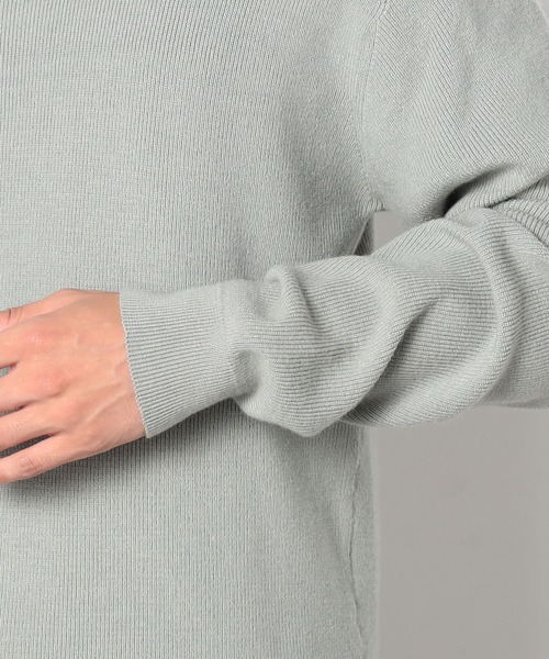 Grand PARK(グランドパーク)の「片畦編みリブクルーネックニット(ニット/セーター・メンズ・ダークブラウン/グリーン/グレー/ホワイト・LARGE/MEDIUM)」の6枚目の写真