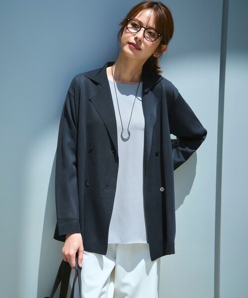 23区(ニジュウサンク)の「【洗える】サテン ロングスリーブ Tシャツ(Tシャツ/カットソー・レディース・ライトオレンジ系/グレー系/アイボリー系/スカイブルー系/ブラウン系・40/38)」の8枚目の写真
