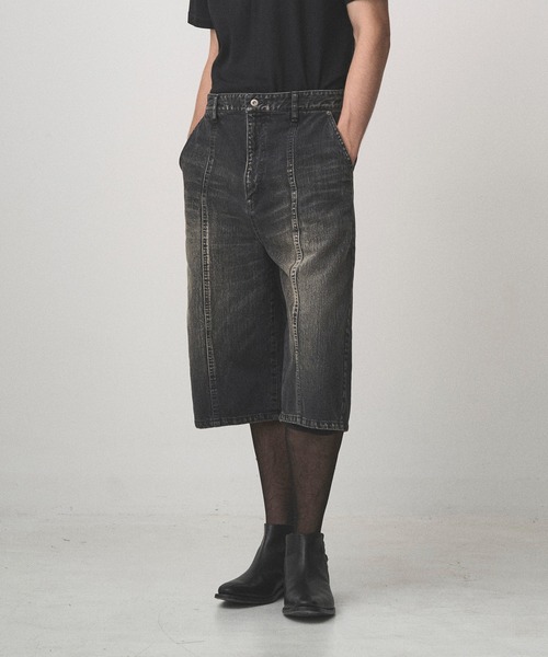 Juha(ユハ)の「DENIM HALF SHORTS(デニムパンツ・メンズ・ライトブラウン/ブラック/ライトインディゴブルー・2/3/4)」の12枚目の写真