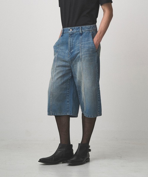 Juha(ユハ)の「DENIM HALF SHORTS(デニムパンツ・メンズ・ライトブラウン/ブラック/ライトインディゴブルー・2/3/4)」の19枚目の写真