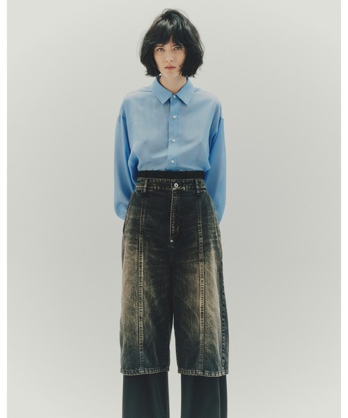 Juha(ユハ)の「DENIM HALF SHORTS(デニムパンツ・メンズ・ライトブラウン/ブラック/ライトインディゴブルー・2/3/4)」の6枚目の写真