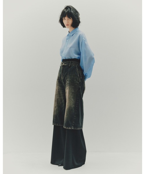 Juha(ユハ)の「DENIM HALF SHORTS(デニムパンツ・メンズ・ライトブラウン/ブラック/ライトインディゴブルー・2/3/4)」の7枚目の写真