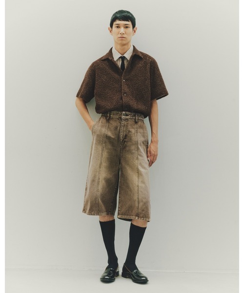 Juha(ユハ)の「DENIM HALF SHORTS(デニムパンツ・メンズ・ライトブラウン/ブラック/ライトインディゴブルー・2/3/4)」の8枚目の写真