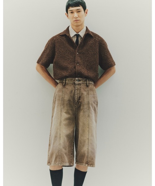 Juha(ユハ)の「DENIM HALF SHORTS(デニムパンツ・メンズ・ライトブラウン/ブラック/ライトインディゴブルー・2/3/4)」の9枚目の写真