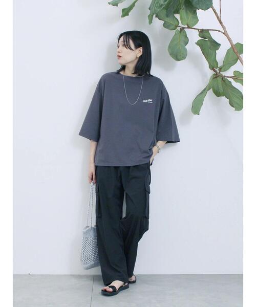 セール】ポンチロゴ刺繍プルオーバー（Tシャツ/カットソー
