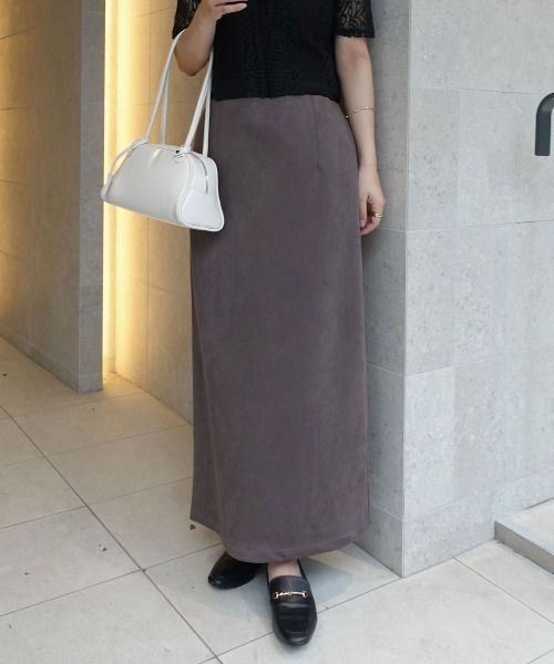 フェイクスエードナロースカート【セットアップ可能】（スカート