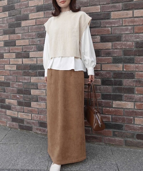 セール】フェイクスエードナロースカート【セットアップ可能