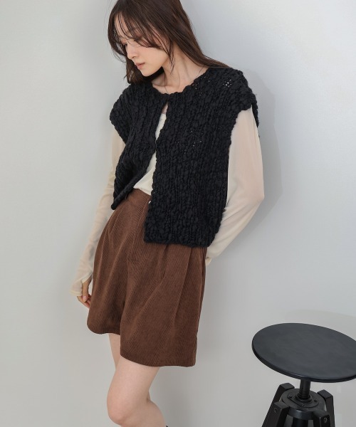 Bab(バブ)の「コーデュロイショートパンツ(その他パンツ・レディース・ブラウン/ブラック・M)」の18枚目の写真