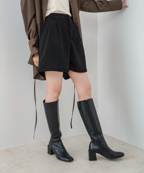 Bab(バブ)の「コーデュロイショートパンツ(その他パンツ・レディース・ブラウン/ブラック・M)」の10枚目の写真