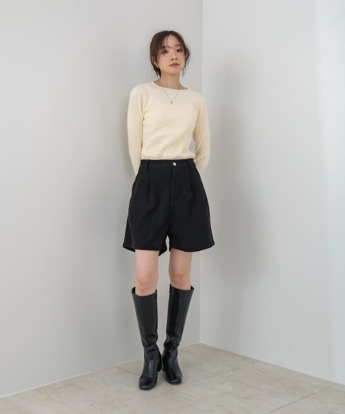 Bab(バブ)の「コーデュロイショートパンツ(その他パンツ・レディース・ブラウン/ブラック・M)」の17枚目の写真