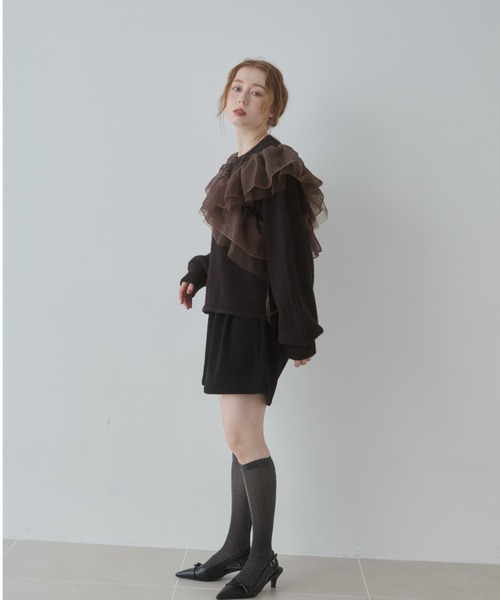 Bab(バブ)の「コーデュロイショートパンツ(その他パンツ・レディース・ブラウン/ブラック・M)」の5枚目の写真