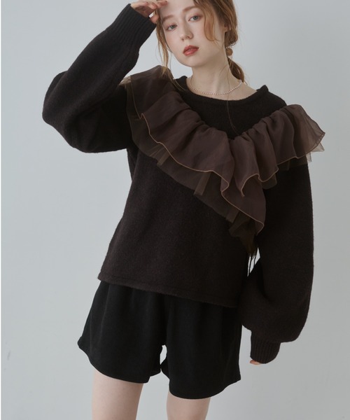 Bab(バブ)の「コーデュロイショートパンツ(その他パンツ・レディース・ブラウン/ブラック・M)」の7枚目の写真