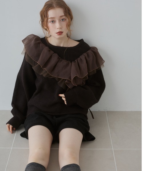 Bab(バブ)の「コーデュロイショートパンツ(その他パンツ・レディース・ブラウン/ブラック・M)」の8枚目の写真