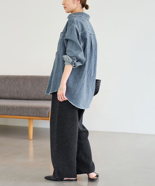 FRAMeWORK（フレームワーク）の「≪追加≫圧縮ウールワイドパンツ（その他パンツ・レディース・モカ/グレー・36/38）」の7枚目の写真