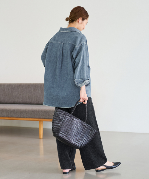 FRAMeWORK（フレームワーク）の「≪追加≫圧縮ウールワイドパンツ（その他パンツ・レディース・モカ/グレー・36/38）」の8枚目の写真