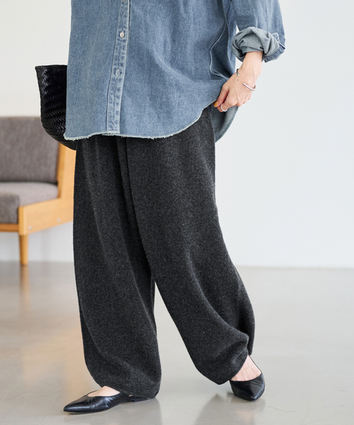 FRAMeWORK（フレームワーク）の「≪追加≫圧縮ウールワイドパンツ（その他パンツ・レディース・モカ/グレー・36/38）」の10枚目の写真