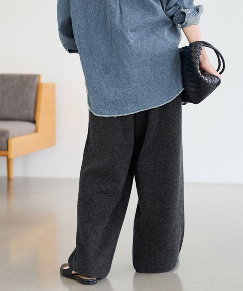 FRAMeWORK（フレームワーク）の「≪追加≫圧縮ウールワイドパンツ（その他パンツ・レディース・モカ/グレー・36/38）」の14枚目の写真