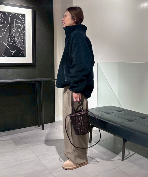 FRAMeWORK（フレームワーク）の「≪追加≫圧縮ウールワイドパンツ（その他パンツ・レディース・モカ/グレー・36/38）」の16枚目の写真