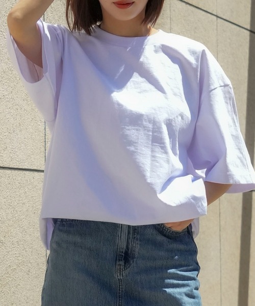 JEANS MATE（ジーンズメイト）の「【PRO5/プロファイブ】SUPER HEAVY 6.7oz 半袖 カットソー クルーネック Tシャツ ヘビーオンス（Tシャツ/カットソー・メンズ・ネイビー/ブラック/ホワイト・LARGE/X-LARGE/XX-LARGE/MEDIUM）」の2枚目の写真