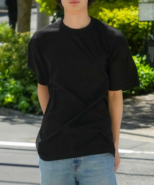 JEANS MATE（ジーンズメイト）の「【PRO5/プロファイブ】SUPER HEAVY 6.7oz 半袖 カットソー クルーネック Tシャツ ヘビーオンス（Tシャツ/カットソー・メンズ・ネイビー/ブラック/ホワイト・LARGE/X-LARGE/XX-LARGE/MEDIUM）」の10枚目の写真