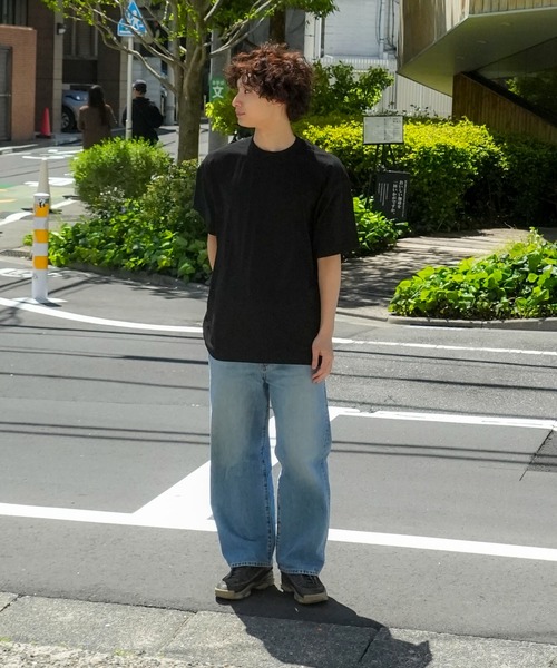 JEANS MATE（ジーンズメイト）の「【PRO5/プロファイブ】SUPER HEAVY 6.7oz 半袖 カットソー クルーネック Tシャツ ヘビーオンス（Tシャツ/カットソー・メンズ・ネイビー/ブラック/ホワイト・LARGE/X-LARGE/XX-LARGE/MEDIUM）」の15枚目の写真