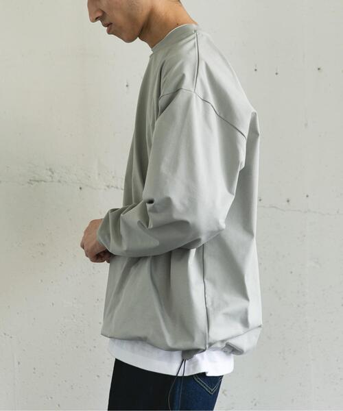URBAN RESEARCH DOORS(アーバンリサーチドアーズ)の「URD Drawstring Long-Sleeve T-shirts(Tシャツ/カットソー・メンズ・ホワイト/チャコールグレー/グレー・MEDIUM/LARGE)」の1枚目の写真