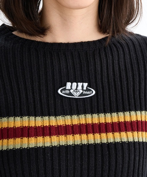 ROXY(ロキシー)の「HORIZON SWEATER /ロキシークロップド丈ドロップショルダーニットトップス(ニット/セーター・レディース・ブラック/ピンク/ブルー・MEDIUM/LARGE)」の16枚目の写真