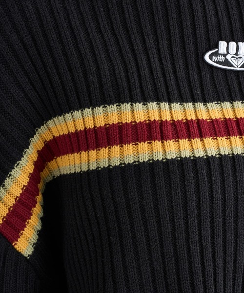 ROXY(ロキシー)の「HORIZON SWEATER /ロキシークロップド丈ドロップショルダーニットトップス(ニット/セーター・レディース・ブラック/ピンク/ブルー・MEDIUM/LARGE)」の17枚目の写真