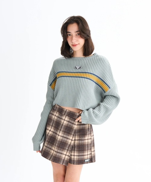 ROXY(ロキシー)の「HORIZON SWEATER /ロキシークロップド丈ドロップショルダーニットトップス(ニット/セーター・レディース・ブラック/ピンク/ブルー・MEDIUM/LARGE)」の8枚目の写真