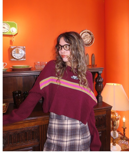 ROXY(ロキシー)の「HORIZON SWEATER /ロキシークロップド丈ドロップショルダーニットトップス(ニット/セーター・レディース・ブラック/ピンク/ブルー・MEDIUM/LARGE)」の22枚目の写真