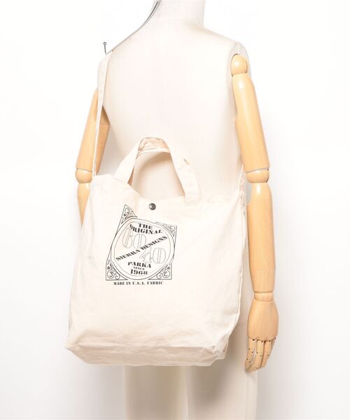 SIERRA DESIGNS（シェラデザイン）の「【記念生産】60th ANNIVERSARY CANVAS TOTE（トートバッグ・レディース・ホワイト・ONE SIZE）」の5枚目の写真