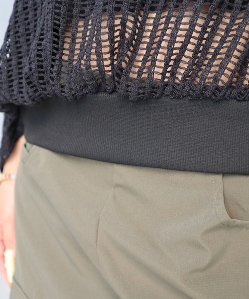 CECIL McBEE（セシルマクビー）の「クロシェ風レースドルマンスリーブプルオーバー（Tシャツ/カットソー・レディース・ブラック/ブラウン・MEDIUM/LARGE）」の5枚目の写真