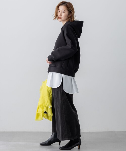 23区今季新品【洗える】コットンエアーダンボール コクーン フーディー 23区｜【洗える】コットンエアーダンボール コクーン フーディー