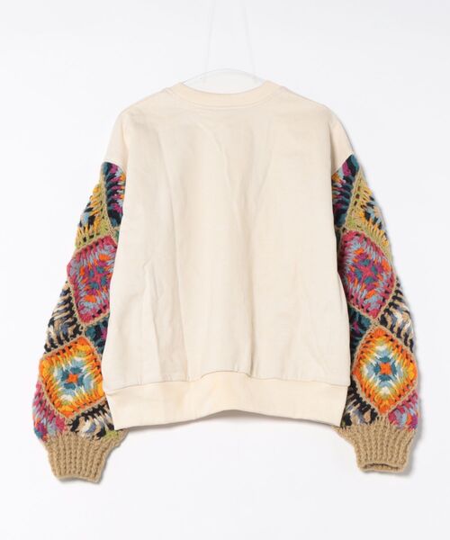 チチカカ（チチカカ）の「Rico スウェットｘハンドクロシェプルオーバー（スウェット・レディース・アイボリー/ブラック・FREE）」の16枚目の写真