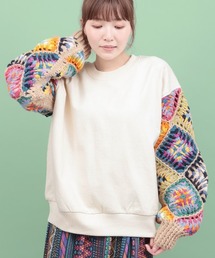 チチカカ | Rico スウェットｘハンドクロシェプルオーバー(スウェット)