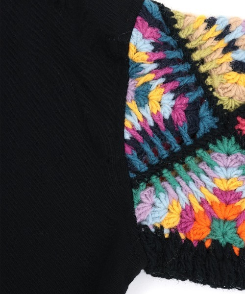 チチカカ（チチカカ）の「Rico スウェットｘハンドクロシェプルオーバー（スウェット・レディース・アイボリー/ブラック・FREE）」の12枚目の写真