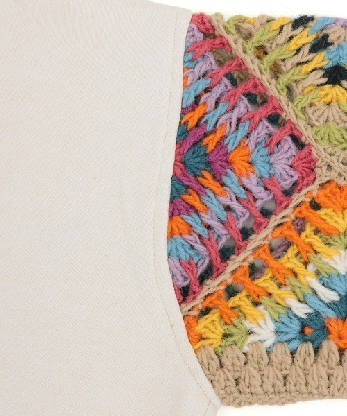 チチカカ（チチカカ）の「Rico スウェットｘハンドクロシェプルオーバー（スウェット・レディース・アイボリー/ブラック・FREE）」の13枚目の写真