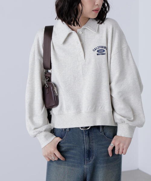 FREE'S MART（フリーズマート）の「ポロスウェットプルオーバー（スウェット・レディース・ホワイト系その他/グレー系その他・FREE）」の3枚目の写真