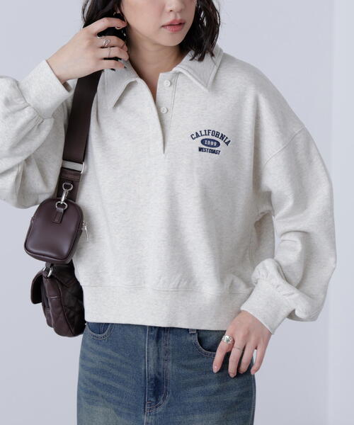 FREE'S MART（フリーズマート）の「ポロスウェットプルオーバー（スウェット・レディース・ホワイト系その他/グレー系その他・FREE）」の4枚目の写真