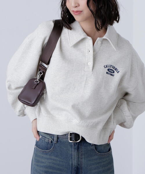 FREE'S MART（フリーズマート）の「ポロスウェットプルオーバー（スウェット・レディース・ホワイト系その他/グレー系その他・FREE）」の5枚目の写真