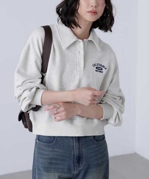 FREE'S MART（フリーズマート）の「ポロスウェットプルオーバー（スウェット・レディース・ホワイト系その他/グレー系その他・FREE）」の6枚目の写真