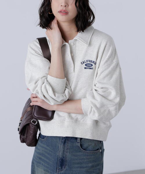 FREE'S MART（フリーズマート）の「ポロスウェットプルオーバー（スウェット・レディース・ホワイト系その他/グレー系その他・FREE）」の7枚目の写真