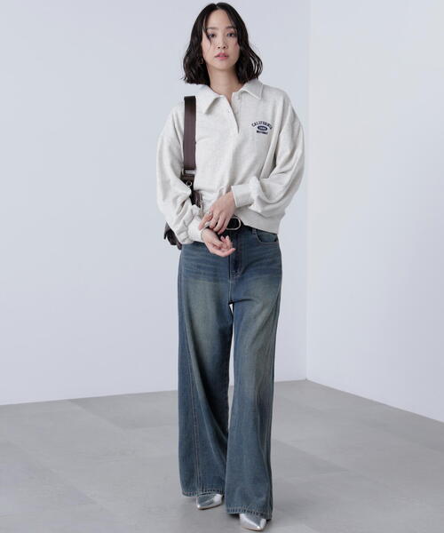 FREE'S MART（フリーズマート）の「ポロスウェットプルオーバー（スウェット・レディース・ホワイト系その他/グレー系その他・FREE）」の9枚目の写真