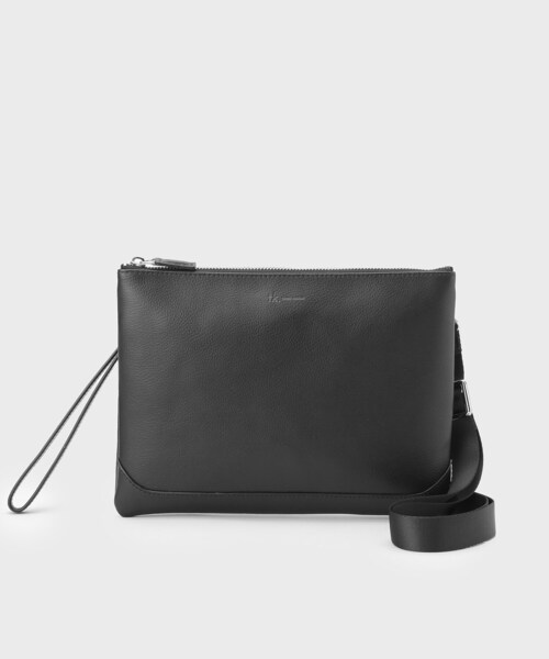 tk.TAKEO KIKUCHI（ティーケータケオキクチ）の「Refined Leather サコッシュ（ショルダーバッグ・メンズ・ブラック/ダークブラウン/ブラック系・00）」の7枚目の写真