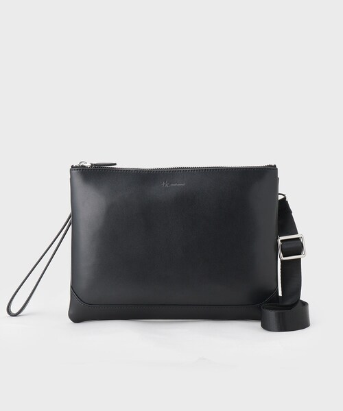 tk.TAKEO KIKUCHI（ティーケータケオキクチ）の「Refined Leather サコッシュ（ショルダーバッグ・メンズ・ブラック/ダークブラウン/ブラック系・00）」の8枚目の写真