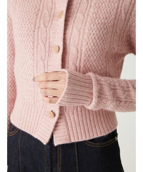 セール】ラクーンケーブルニットアンサンブル／ウォッシャブル